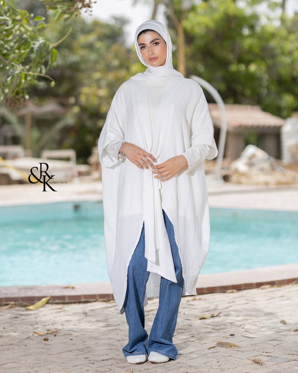 Poncho with belt 38516